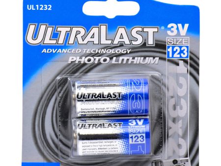 UL1232 Ultralast CR123A 3 Volt 2 Pack Photo Lithium Battery Non-Rechargeable Blister Card Online Hot Sale