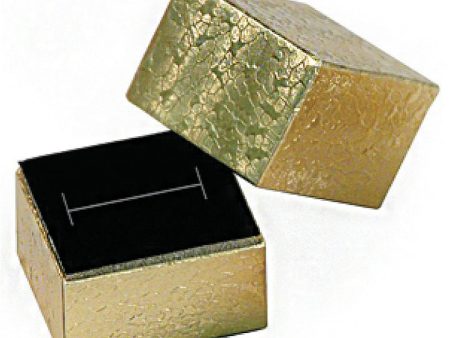 380GBK Mini Starlight ring box Gold Black Foam Online Sale