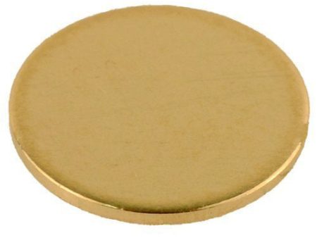 18KPLUMB 18k Yellow Gold Plumb Calibration Disc 18GA (1.02MM) 4.76MM Online Hot Sale