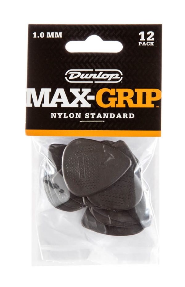 DUN-449P10 Dunlop MAX GRIP 1.0 Nylon Standard Guitar Pick -12 Pack Online Sale