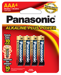 AM4BP4 Panasonic Alkaline 4 Pack AAA Batteries Sale