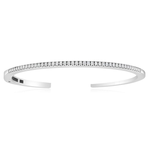 Sterling Silver Cubic Zirconia On Open Bangle Online