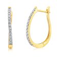 Luminesce Lab Grown 1 4 Carat Diamond Hoop Earring In Gold Plated Silver For Discount