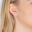 Sterling Silver Zirconia Square Stud Earings on Sale