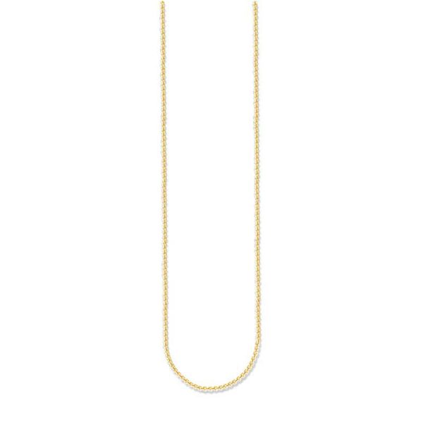 Thomas Sabo Gold Plated Sterling Silver Fine Link 45-50cm Chain Fashion