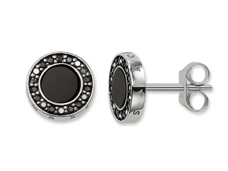 Thomas Sabo Sterling Silver Black CZ Stud Earrings Online Sale