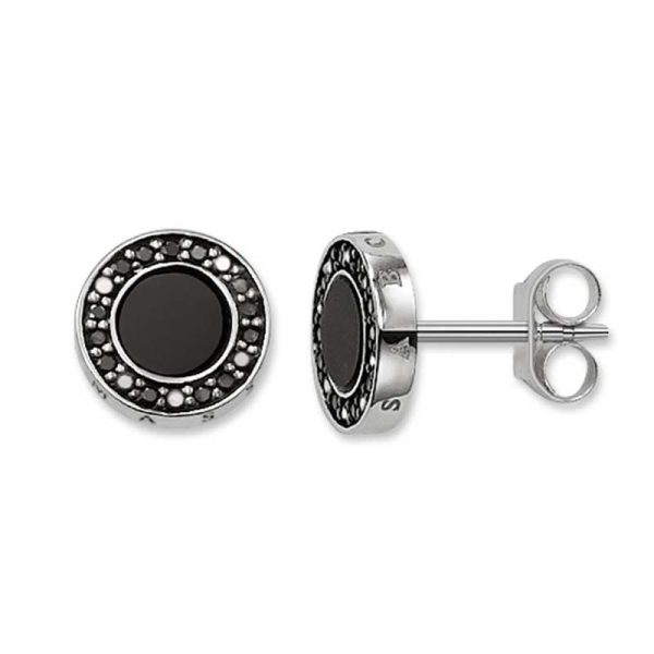 Thomas Sabo Sterling Silver Black CZ Stud Earrings Online Sale