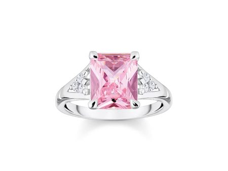 Thomas Sabo Sterling Silver Heritage Pink Cubic Zirconia Cocktail Ring For Cheap