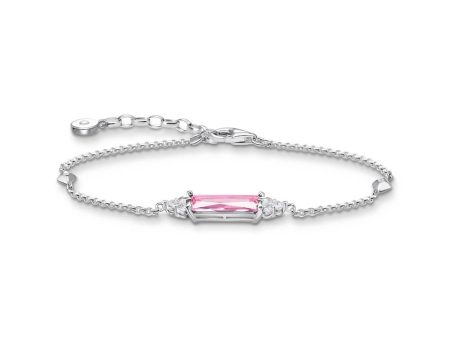 Thomas Sabo Sterling Silver Heritage Pink CZ 16-19cm Bracelet Hot on Sale