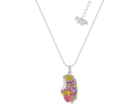 Streets Paddle Pop White Gold Plated Rainbow Crystal Pendant On 45+7cm Chain Supply