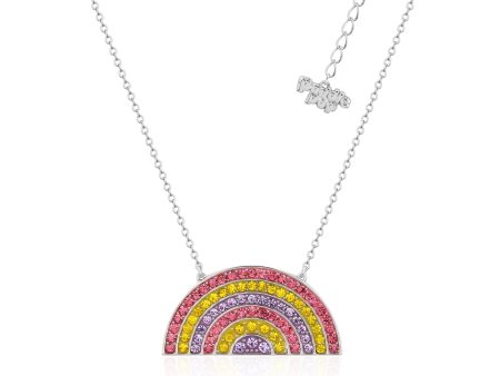 Streets Paddle Pop White Gold Plated Stainless Steel Rainbow Crystal 45+7cm Chain Supply