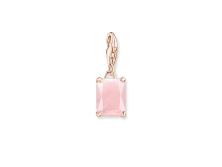 Thomas Sabo Gold Plated Sterling Silver Rose Quartz Jewel Small Pendant Online