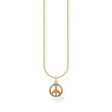 Thomas Sabo Sterling Silver Gold Plated Charm Club Rainbow Peace Pendant On Chain Sale