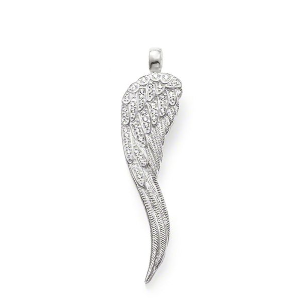 Thomas Sabo Sterling Silver Cubic Zirconia Angel Wing Pendant Sale