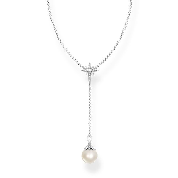 Thomas Sabo Magic Garden Sterling Silver Fresh Water Pearl 40-45cm Y Chain For Discount