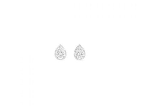 0.50ct Diamond Pear Shape Studs in 9ct White Gold Supply