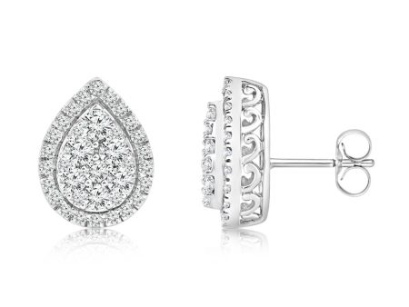 0.95 Carat Diamond Pear Shape Stud Earring Sale