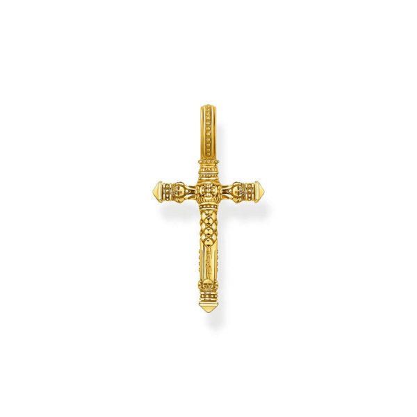 Thomas Sabo Sterling Silver Gold Plated Tudor Rose Cross For Sale