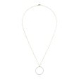 Bronzallure Gold Plated Sterling Silver CZ Large Circular Pendant On 91cm Chain For Cheap