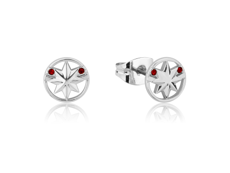 Disney Sterling Silver Captain Marvel 10mm Stud Earrings For Sale