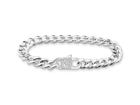 Thomas Sabo Heritage Sterling Silver CZ Curb 16cm Chain For Discount