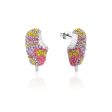 Streets Paddle Pop White Gold Plated Stainless Steel Rainbow Crystal Stud Earrings Sale