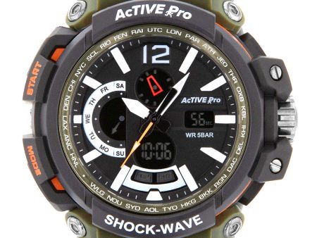 Active Pro 1702 Digital Army Green Sports Watch For Cheap