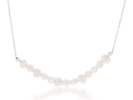 Sterling Silver White Freshwater Pearl Necklet Supply