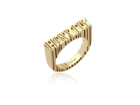 Streets Bubble O Bill Gold Plated Stainless Steel Howdy Ring, Size  N 1 2  Online now