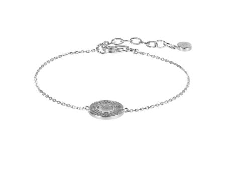 Emporio Armani Sterling Silver Key Basics CZ Bracelet Cheap