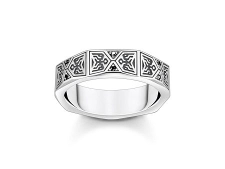 Thomas Sabo Sterling Silver Faceted Band Ring Online