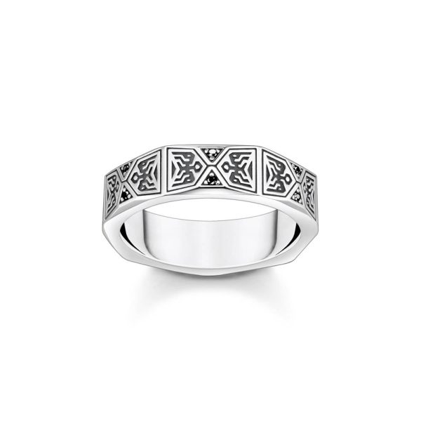 Thomas Sabo Sterling Silver Faceted Band Ring Online