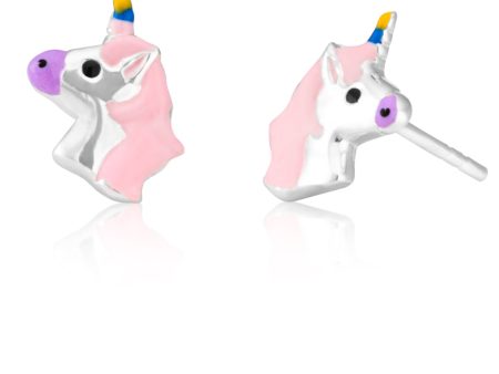 Sterling Silver Unicorn Head Studs Sale