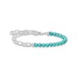 Thomas Sabo Charm Club Sterling Silver Link change Turq Bead 16-19cm Bracelet Online Hot Sale