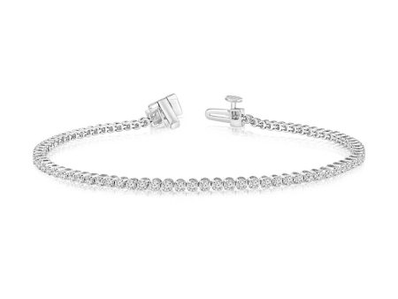 0.95 Carat Diamond Tennis Bracelet in 10ct White Gold Supply