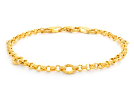 9ct Exquisite Yellow Gold Fancy Bracelet Supply