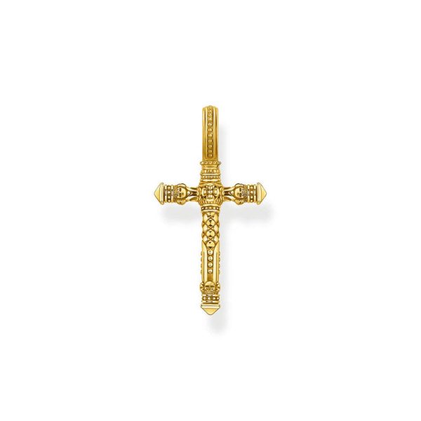 Thomas Sabo Sterling Silver Gold Plated Tudor Rose Cross For Sale