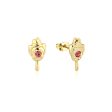 Streets Bubble O Bill Gold Plated Stainless Steel Crystal Nose Stud Earrings Supply