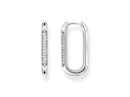 Thomas Sabo Heritage Sterling Silver Cubic Zirconia Anchor Hoop Earring Online