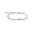 Thomas Sabo Heritage Sterling Silver Pearl on 16-19cm Bracelet Discount