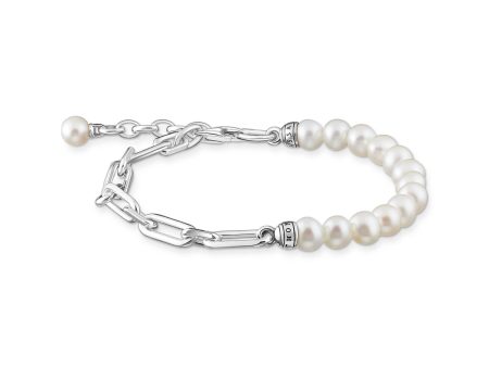 Thomas Sabo Heritage Sterling Silver Pearl on 16-19cm Bracelet Discount