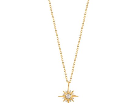 Ania Haie Gold Plated Sterling Silver Midnight Star Pendant On Chain on Sale