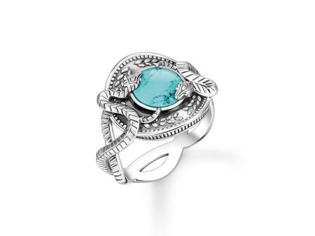 Thomas Sabo Sterling Silver Mystic Island Serpant Turqoise Ring Online Sale