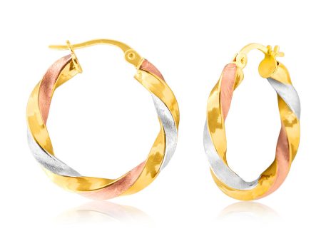 9ct Fancy Hoop Earrings Cheap