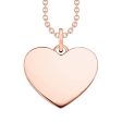 Thomas Sabo Engrav Rose Gold Plated Sterling Silver CZ Heart On 40-45cm Chain Online