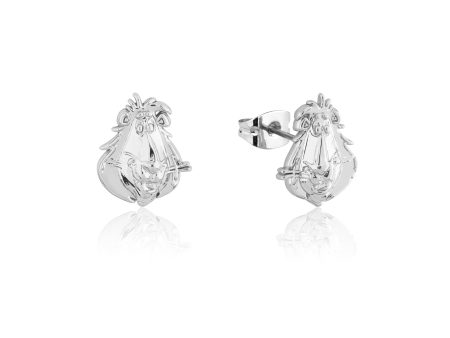 Streets Paddle Pop White Gold Plated Stainless Steel Max The Lion Stud Earrings on Sale