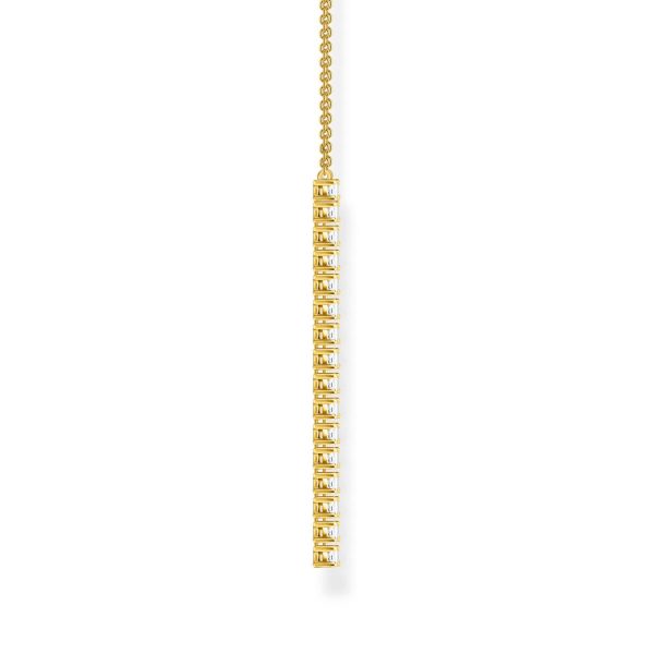 Thomas Sabo Heritage Gold Plated Sterling Silver CZ Bar on 40-45cm Chain Online Sale