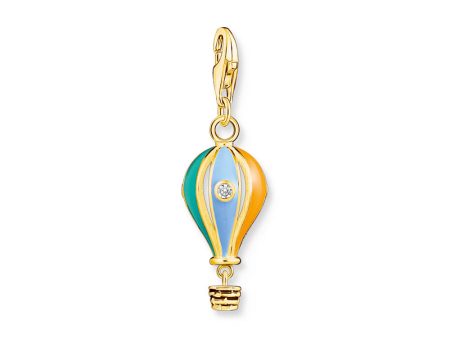 Thomas Sabo Charm Club Sterling Silver Gold Plated Coloured Hot Air Balloon Charm For Sale