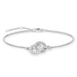 Thomas Sabo Sterling Silver CZ Rings 16.5-19.5cm Bracelet For Discount