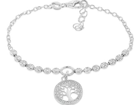 Sterling Silver Tree Of Life Fancy 19cm Bracelet Online Sale